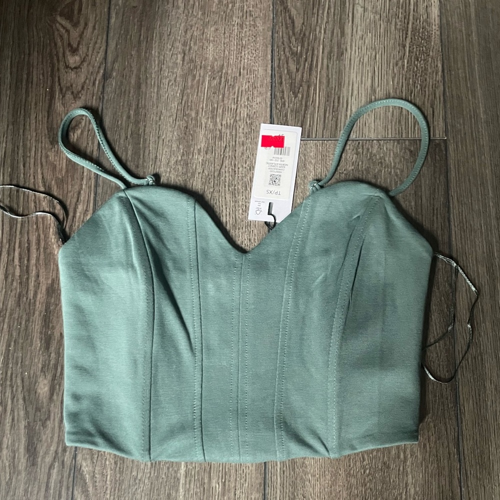 Dynamite crop corset-like top